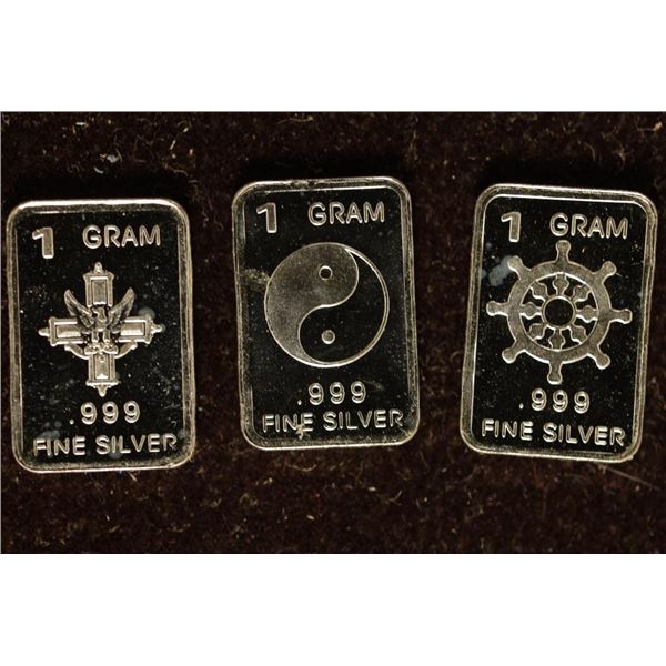 3-1 GRAM .999 FINE SILVER PF INGOTS: CROSS, YING &
