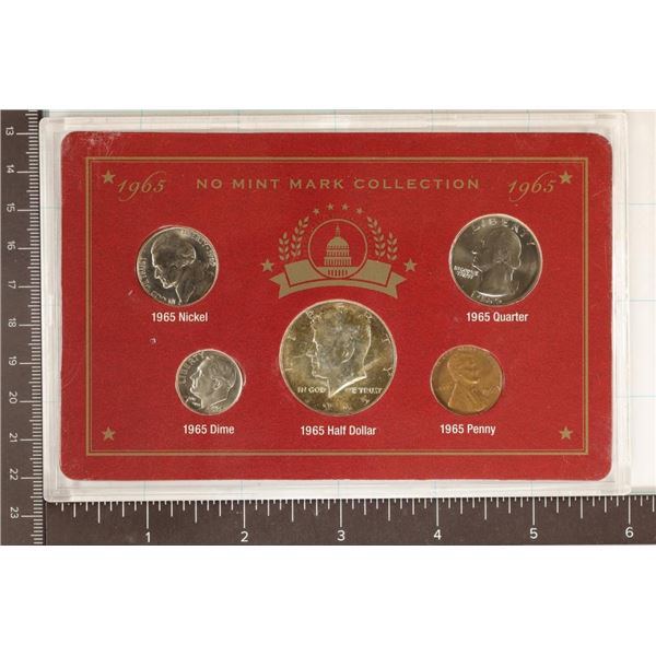 1965 NO MINT MARK COLLECTION WITH 40% SILVER JFK
