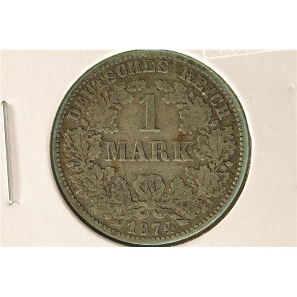 1874-H GERMAN SILVER 1 MARK .1606 OZ. ASW