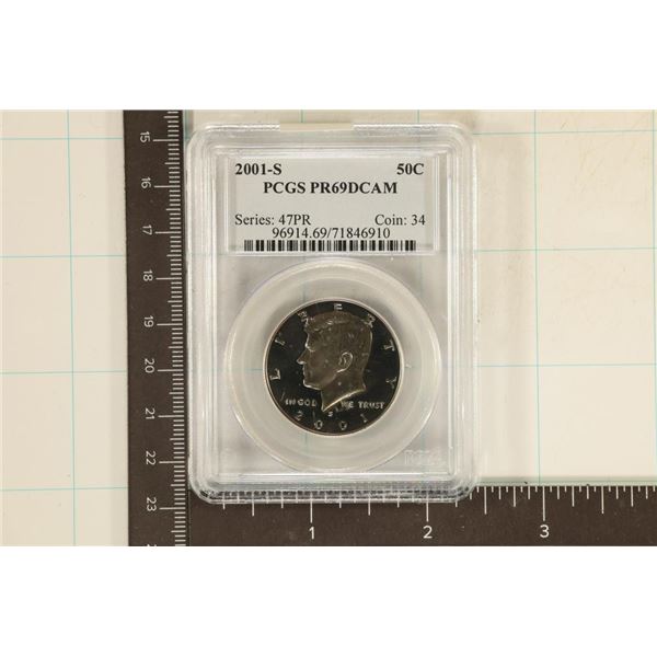 2001-S KENNEDY HALF DOLLAR PCGS PR69 DCAM