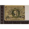 Image 1 : 1863 -5 CENT US FRACTIONAL CURRENCY ACT APPROVED