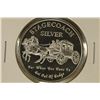 Image 1 : 1 TROY OZ .999 FINE SILVER PF ROUND STAGECOACH
