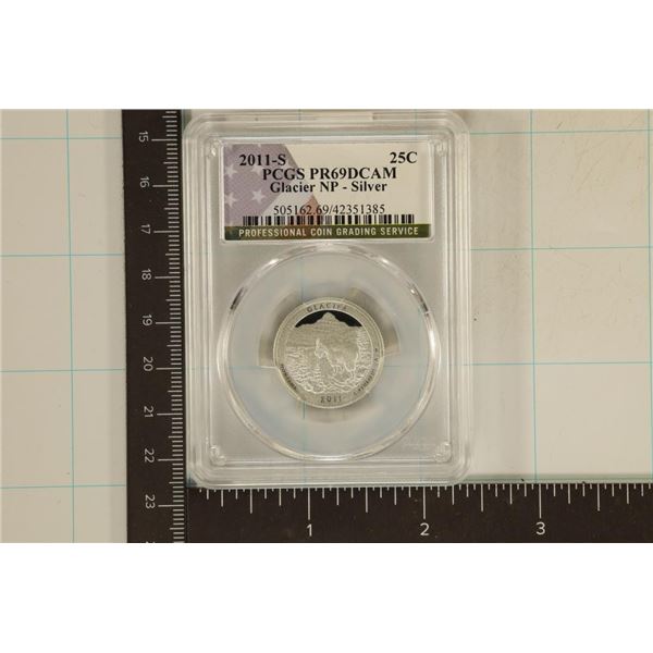 2011-S GLACIER N.P. SILVER QUARTER PCGS PR69 DCAM