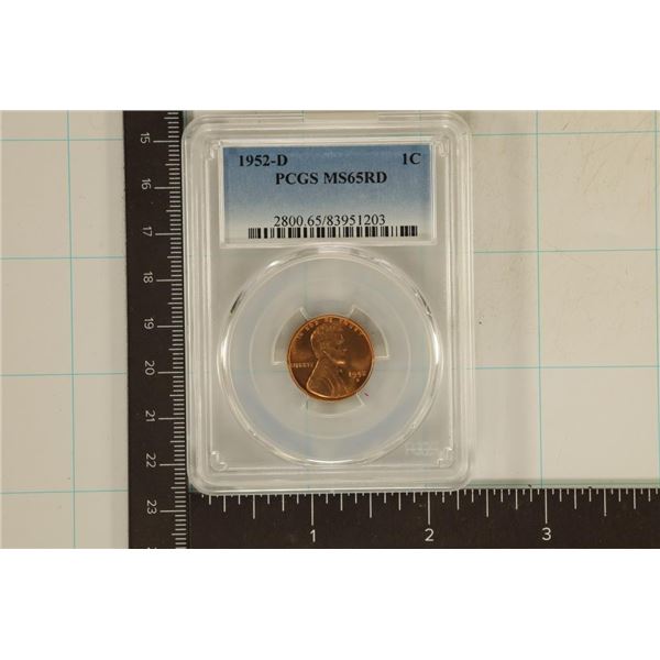 1952-D LINCOLN WHEAT CENT PCGS MS65RD