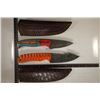 Image 1 : 2 DAMASCUS STEEL HUNTING KNIVES: 9" GUT HOOK &
