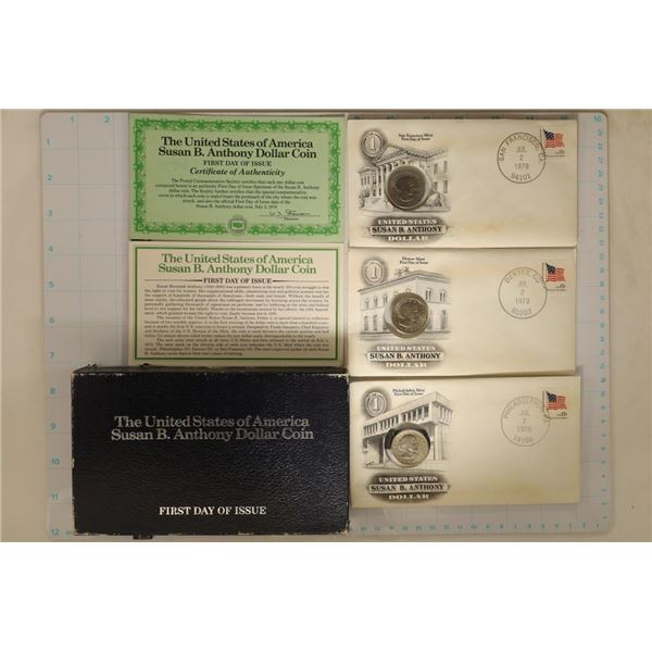 NICE FIRST DAY COVER P/D/S SBA DOLLAR SET IN BOX