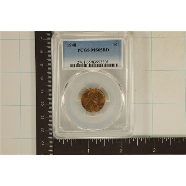 1948 LINCOLN WHEAT CENT PCGS MS65RD