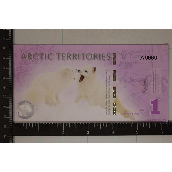 2012 ARCTIC TERRITORIES 1 POLAR DOLLAR COLORIZED