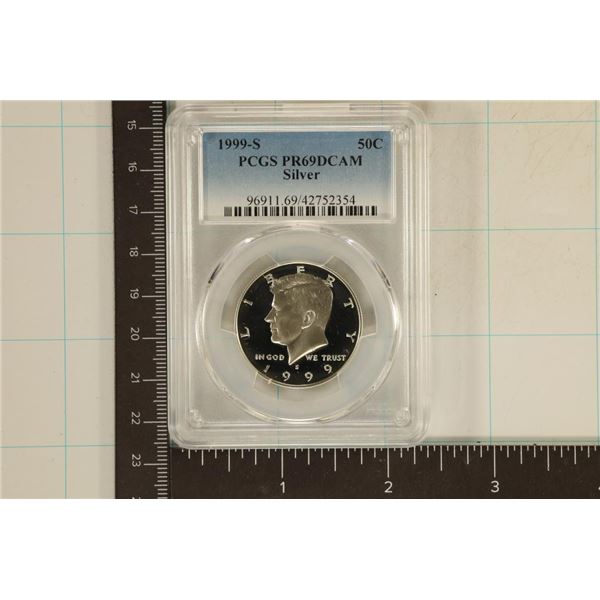 1999-S SILVER KENNEDY HALF DOLLAR PCGS PR69 DCAM