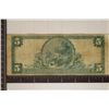 Image 2 : 1904 US $5 LARGE SIZE NATIONAL CURRENCY HARTFORD