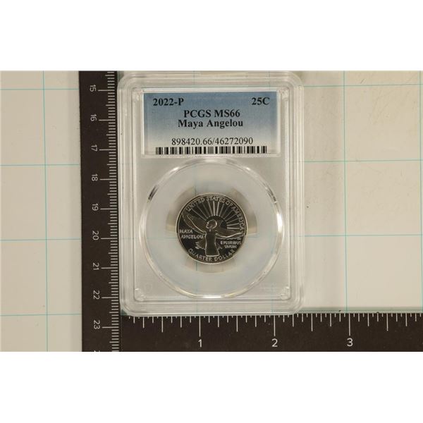 2022-P MAYA ANGELOU US QUARTER PCGS MS66