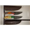 Image 1 : 2 DAMASCUS STEEL HUNTING KNIVES: 8.5" & 8.25"