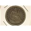 Image 1 : 1861-AU/UNC SILVER SEATED LIB. HALF DOLLAR TONED
