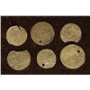 Image 2 : 6 SILVER DIME SIZED OTTOMAN EMPIRE PARA COINS: