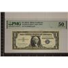Image 1 : 1957-A US $1 SILVER CERTIFICATE PMG ABOUT UNC 50
