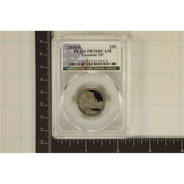 2010-S YOSEMITE N.P. QUARTER PCGS PR70 DCAM