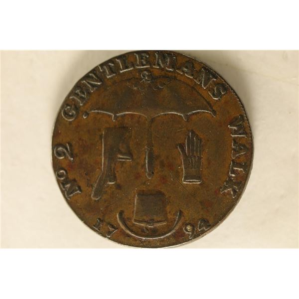 1794 CONDER TOKEN. THEY R MOSTLY 18TH CENTURY