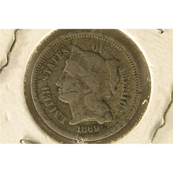 1869 THREE CENT PIECE (NICKEL)