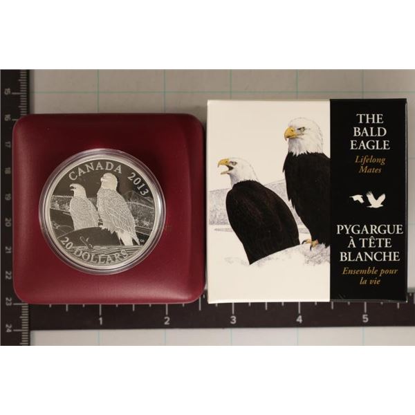 2013 $20 FINE SILVER COIN THE BALD EAGLE-LIFELONG