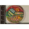 Image 2 : $5 CASINO MAGIC CASINO CHIP 1994 2ND ANNIVERSARY