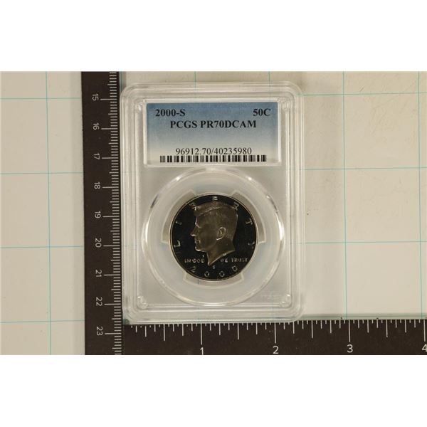 2000-S KENNEDY HALF DOLLAR PCGS PR70 DCAM