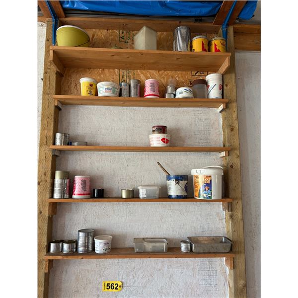 Foil insulation, brushes & misc. on shelf