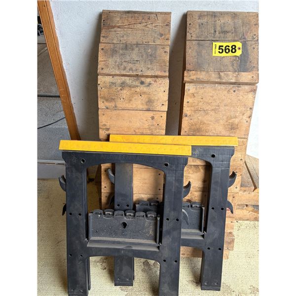 Car ramps & black folding stands