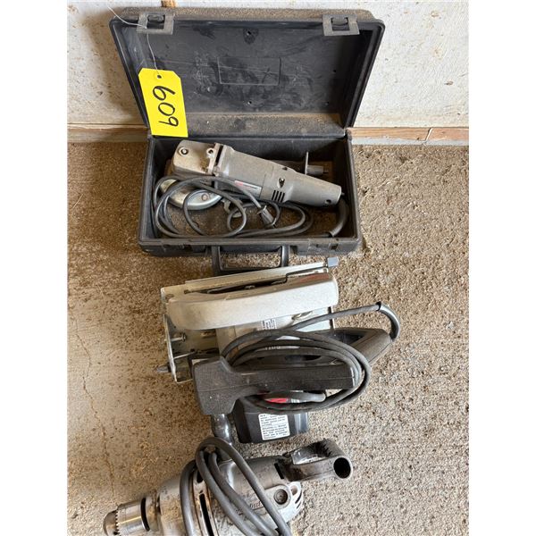 Electric grinder, saw & drill (all working)