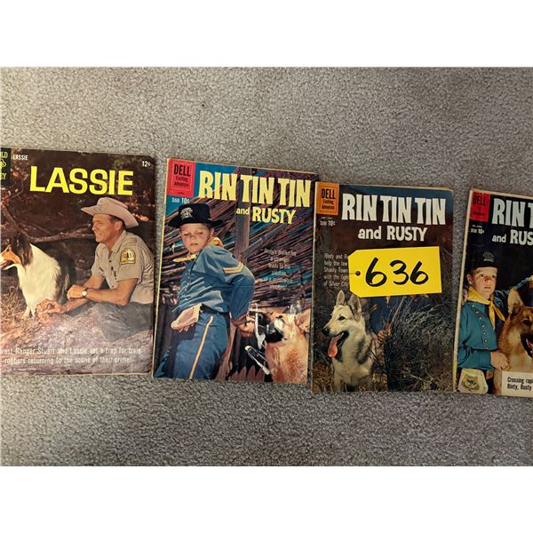 (Selling all together) Approx. 5- Rin Tin Tin & Rusty & 1- Lassie Comic