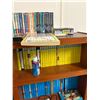 Image 3 : Book shelf c/w qty of Nancy Drew & Hardy Boys novels, elec. Cords & misc.