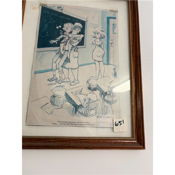 2- Printed Norman Rockwell pictures & 1- Bob Curry print