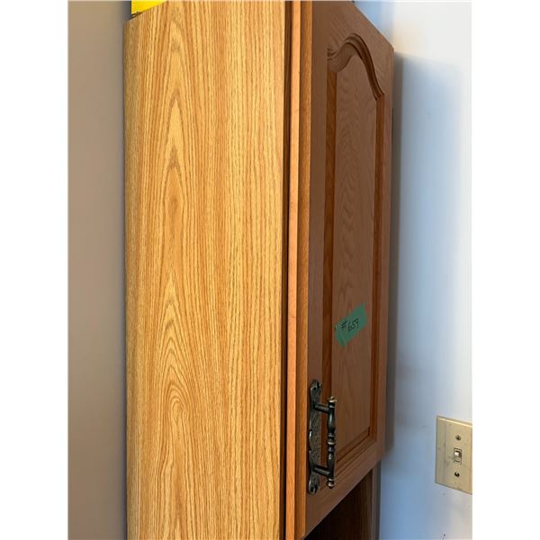 Wooden cupboard and shelf