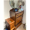 Image 9 : 5 pc bedroom set c/w headboard, mattresses, 4-Drawer dresser c/w mirror & 3- night stands.  nice con