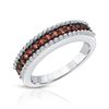 Image 1 : Plated Rhodium 0.50ctw Orange Sapphire Ring