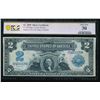 Image 1 : 1899 $2 Mini Porthole Silver Certificate PCGS 30