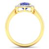 Image 4 : 14KT Yellow Gold 2.02ctw Tanzanite and Diamond Ring