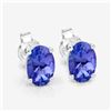 Image 1 : 14KT White Gold 1.20ctw Tanzanite Earrings