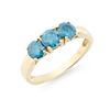 Image 2 : 14KT Yellow Gold 1.26ctw Dark Blue Diamond Ring