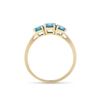 Image 3 : 14KT Yellow Gold 1.26ctw Dark Blue Diamond Ring