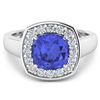 Image 2 : 14KT White Gold 1.99ct Tanzanite and Diamond Ring