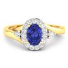 Image 3 : 14KT Yellow Gold 0.62ctw Tanzanite and Diamond Ring