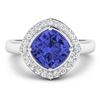 Image 3 : 14KT White Gold 1.99ctw Tanzanite and Diamond Ring