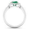 Image 4 : 14KT White Gold 1.74ctw Zambian Emerald and Diamond Ring