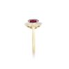 Image 3 : 14KT Yellow Gold 1.50ct Ruby and Diamond Ring