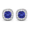 Image 1 : 14KT White Gold 1.64ctw Tanzanite and Diamond Earrings