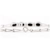 Image 2 : Plated Rhodium 4.05cts Black Sapphire and Diamond Bracelet