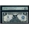 Image 1 : 1899 $1 Black Eagle Silver Certificate PMG 63
