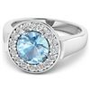 Image 3 : 14KT White Gold 1.9ct Aquamarine and Diamond Ring