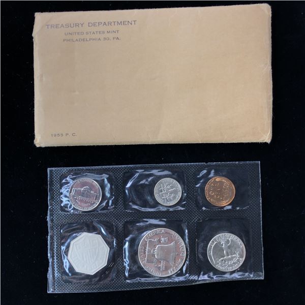 1955 "Flat Pack" US Silver Proof Set Original Issue Envelope