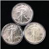 Image 1 : Three (3CT) 1986 1987 and 1988 American Silver Eagle Dollars First Three Eagles Issued Unc